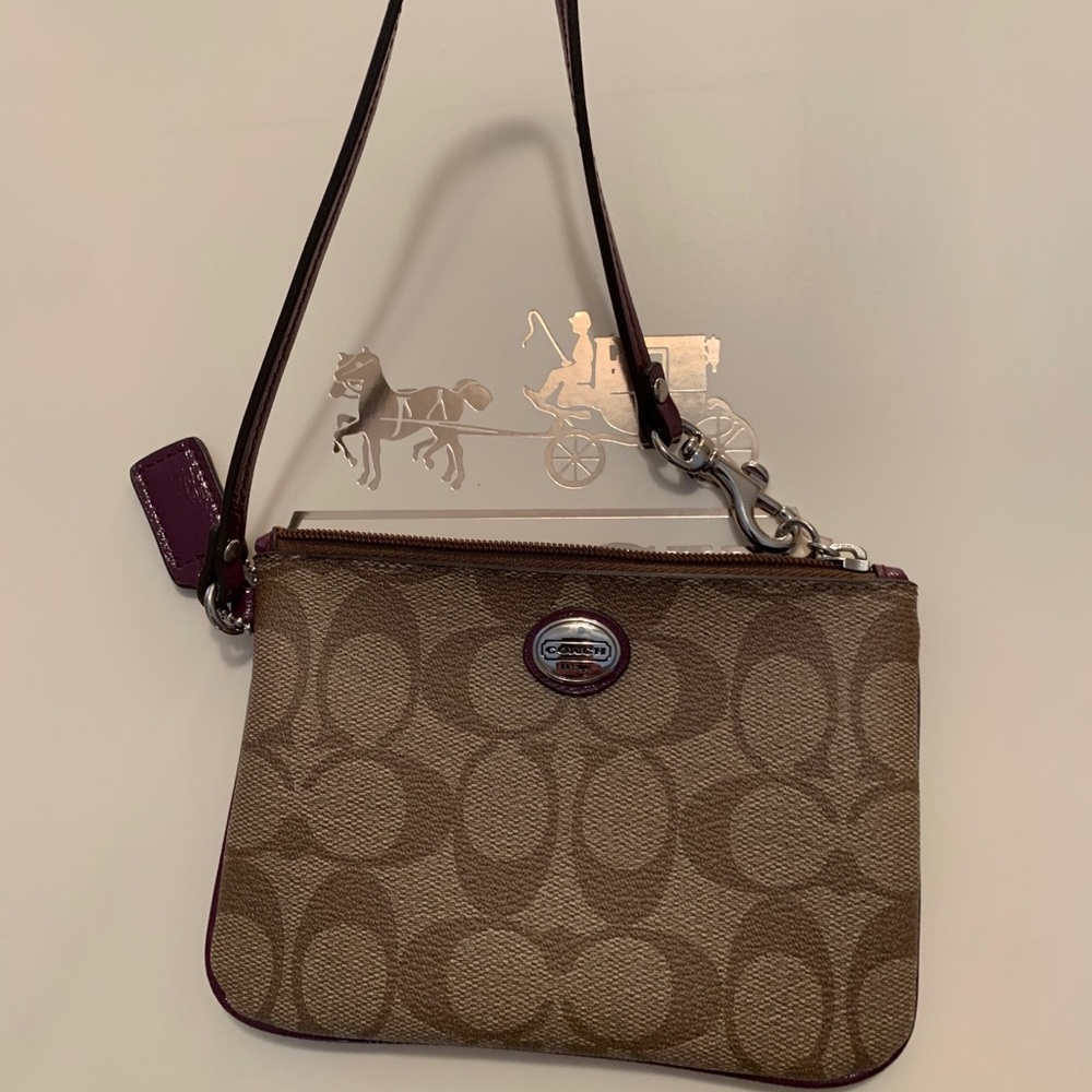 Coach Corner Zip Wristlet